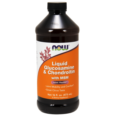 Now - Glucosamine&Chondroitin С Msm / Глюкозамин и Хондроитин с МСМ(Течен) - 475 Мл
