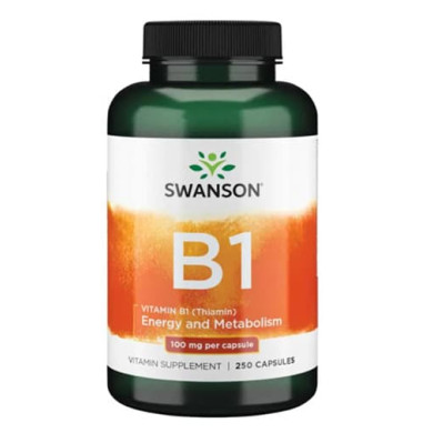 SWANSON Vitamin B1 Thiamin 100 mg / 250 Caps