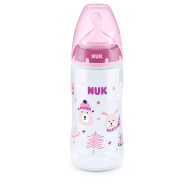 NUK First Cchoice РР шише 300мл. WINTER с биберон за хранене М 6-18м.