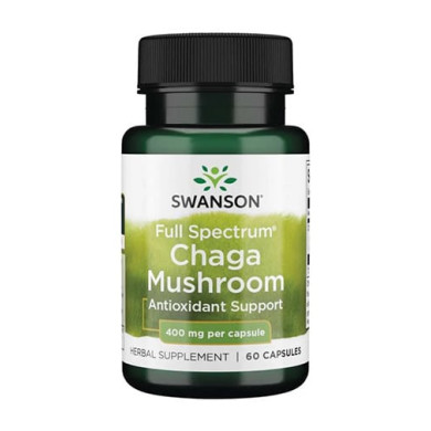 SWANSON Full Spectrum Chaga Mushroom 400mg. / 60 Caps