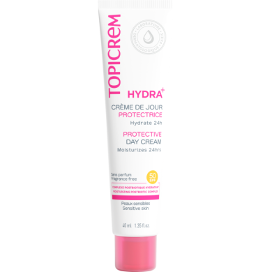 Topicrem HYDRA + Фотозащитен крем за лице за чувствителна кожа SPF 50+ 40 мл