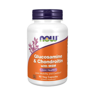 Now - Glucosamine & Chondroitin С Msm / Глюкозамин и Хондроитин с МСМ - 90 Капсули
