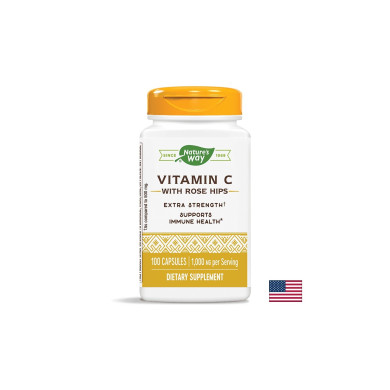 Vitamin C with Rose Hips/ Витамин С 1000 mg & Шипка x 100 капсули Nature’s Way