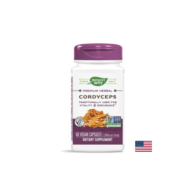 Cordyceps/ Кордицепс 500 mg х 60 капсули Nature’s Way