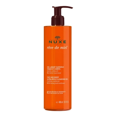 Nuxe Reve de Miel Измиващ гел за лице и тяло за суха и чувствителна кожа 400 мл