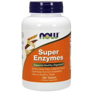 Now - Super Enzymes / Супер Ензими - 180 Tаблетки