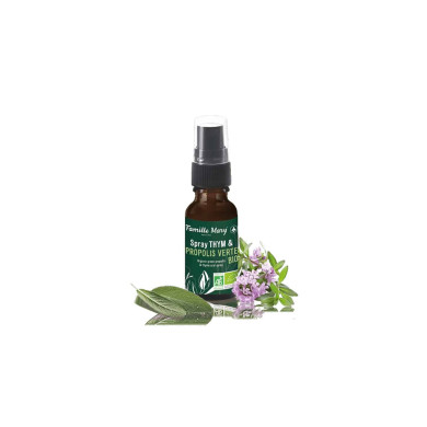 Spray Thym & Propolis Verte BIO / Спрей за гърло с мащерка, зелен прополис и градински чай, 20 ml Famille Mary