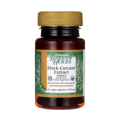 SWANSON Black Currant Extract 200mg. / 30 Vcaps