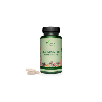 L-Carnosin plus mit Vitamin C+E/ Л-Карнозин Плюс Витамин С+Е 60 капсули, 100% Vegan Vegavero