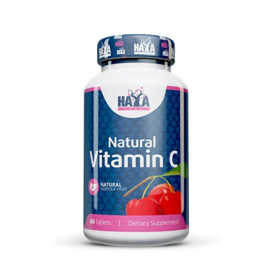 Haya Labs Natural Vitamin C from Organic Acerola fruit / Натурален Витамин C от Ацерола 60 Tabs.