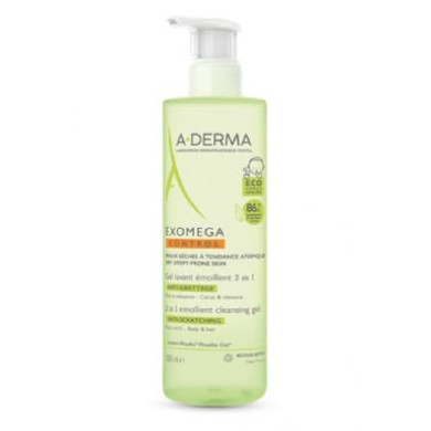 A-Derma Exomega Control Емолиентен почистващ гел 2в1 500мл