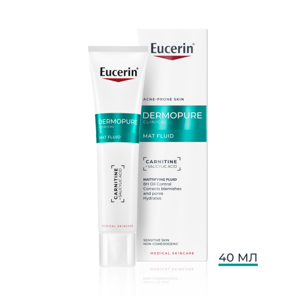 Eucerin DERMOPURE CLINICAL Матиращ флуид 40 мл.