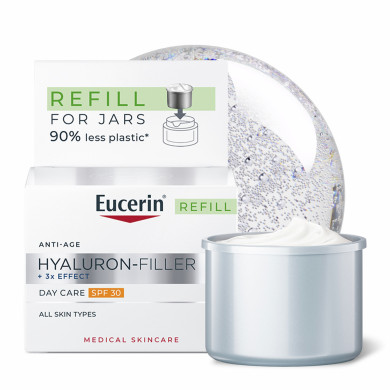 Eucerin® Hyaluron-Filler Дневен крем за всеки тип кожа SPF30 РЕФИЛ 50ML 