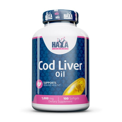 Haya Labs Cod Liver Oil / Масло от Черен Дроб на Треска 1000mg. / 100 Softgels