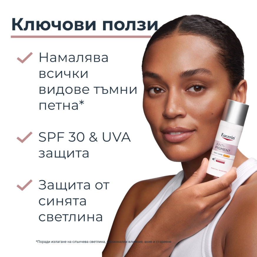 Eucerin ANTI-PIGMENT Дневен крем с SPF30, 50мл