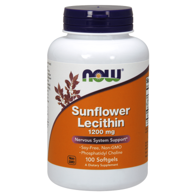 Now - Sunflower Lecithin 1200 Мг - 100 Дражета