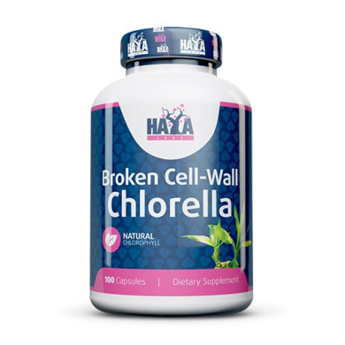 Haya Labs Broken Cell Wall Chlorella / Хлорела 500mg. / 100 Caps.