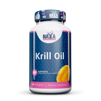 Haya Labs Krill Oil / Масло от Крил (зоопланктон) 500mg / 60 Soft.
