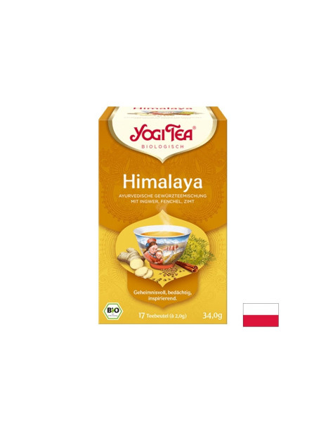 Аюрведичен чай Himalaya Chai с джинджифил, резене и канела, БИО, 17 пакетчета