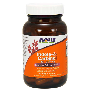 Now - Indole-3-Carbinol 200 Мг - 60 Капсули