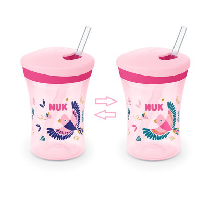NUK EVOLUTION Action Cup със сламка, 12+мес., Chameleon