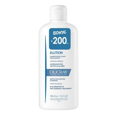 Ducray Elution Нежен балансиращ шампоан 400ml ПРОМО
