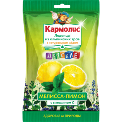 БОНБОНИ КАРМОЛИС ЛИМОН С МЕД ВИТ.С 75ГР