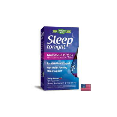 Sleep Tonight™ / Мелатонин, Л-теанин и билки (капки) х 59 ml
