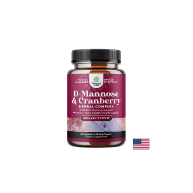 D-маноза 500 mg + Червена боровинка 100 mg – При цистит и инфекции на пикочните пътища, 60 капсули