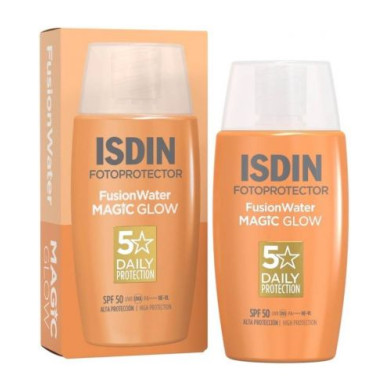 ISDIN Fotoprotector Fusion Water MAGIC GLOW SPF50 Слънцезащитен флуид за лице с озаряващо действие 50мл. 