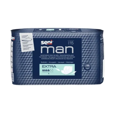 Seni Man Extra Урологични подложки за мъже 3 капки х 15 бр