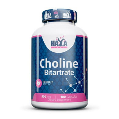 Haya Labs Choline Bitartrate / Холин Битартрат 500mg / 100 Caps.