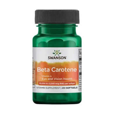 SWANSON Beta-Carotene (Vitamin A) 10000IU / 250 Soft.