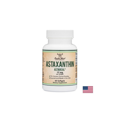 Антиоксидант - Астаксантин (Astaxanthin Astareal), 12 mg х 60 софтгел капсули Double Wood