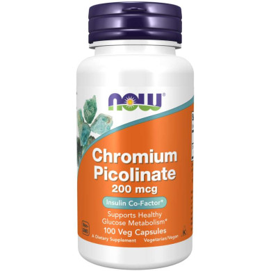 Now - Chromium Picolinate / Хром Пиколинат 200 Мкг - 100 Капсули