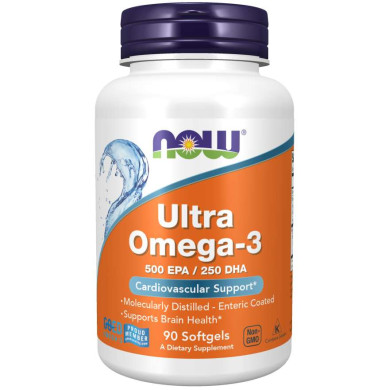 Now - Ultra Omega-3 Fish Oil / Рибено Масло - 90 Дражета