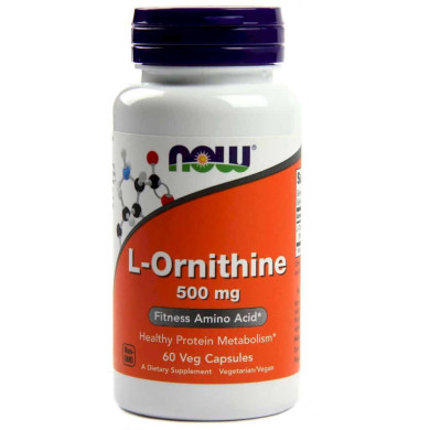 Now - L-Ornithine / Л-Орнитин 500 Мг - 60 Капсули