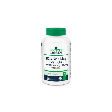 D3 & K2 & Mag Formula Формула с витамин D3, K2 и Магнезий 60 капсули  Doctor’s Formulas