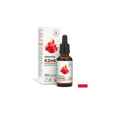Подобрява плътността на костите - Витамин К2 (МК7), 30 ml капки Aura Herbals