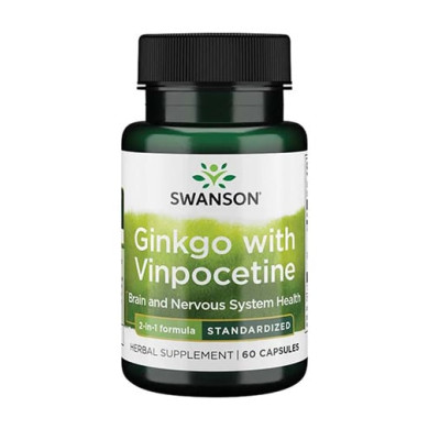 SWANSON Ginkgo with Vinpocetine (Standardized) / 60 Caps