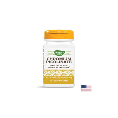Chromium Picolinate/ Хром Пиколинат 200 mcg х 60 капсули Nature’s Way