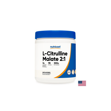 Мускулна маса - Л-Цитрулин (малат)  L-Citrulline, 300 g Nutricost