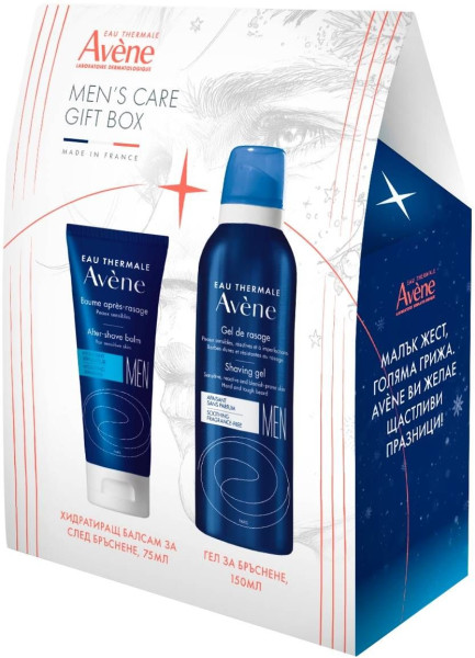 AVENE MEN КОМПЛЕКТ ПЯНА ЗА БРЪСНЕНЕ 200МЛ+БАЛСАМ СЛЕД БРЪСНЕНЕ 75МЛ