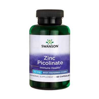 SWANSON Zinc Picolinate Body Preferred Form 22mg. / 60 Caps.