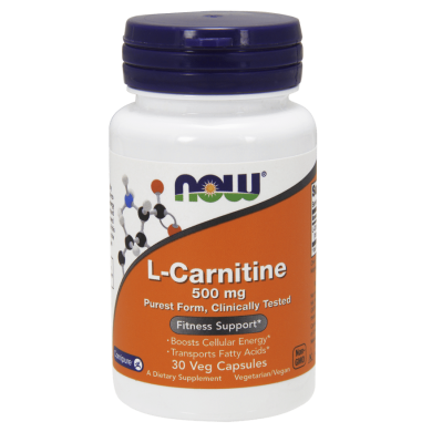 Now - L-Carnitine / Л-Карнитин 500 Мг - 30 Капсули